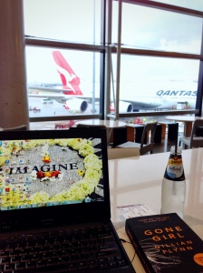 awaiting departure at Sydney International Airport